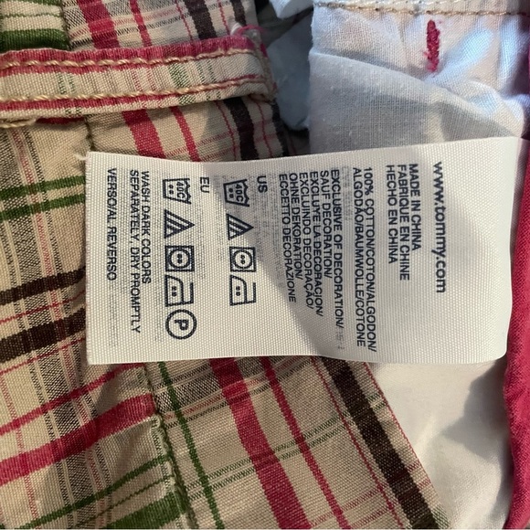Tommy Hilfiger women’s Plaid Shorts - Multicolor(pink/green/brown/green) size 8 - Picture 5 of 5